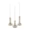 Silver Aluminum Candle Holder with Rounded Base Set